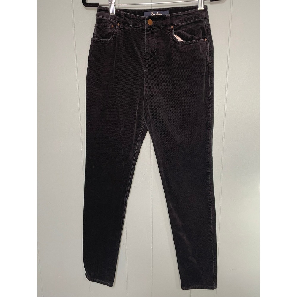 Boden The Soho Skinny Black Corduroy Pants Womens 6R High Rise